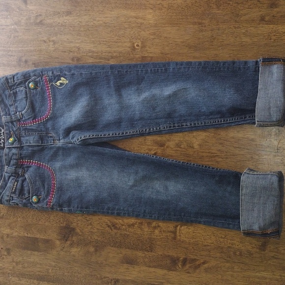 Embroidered Y2K Baby Phat Denim Capri's Jr. 8.5 - Picture 3 of 6